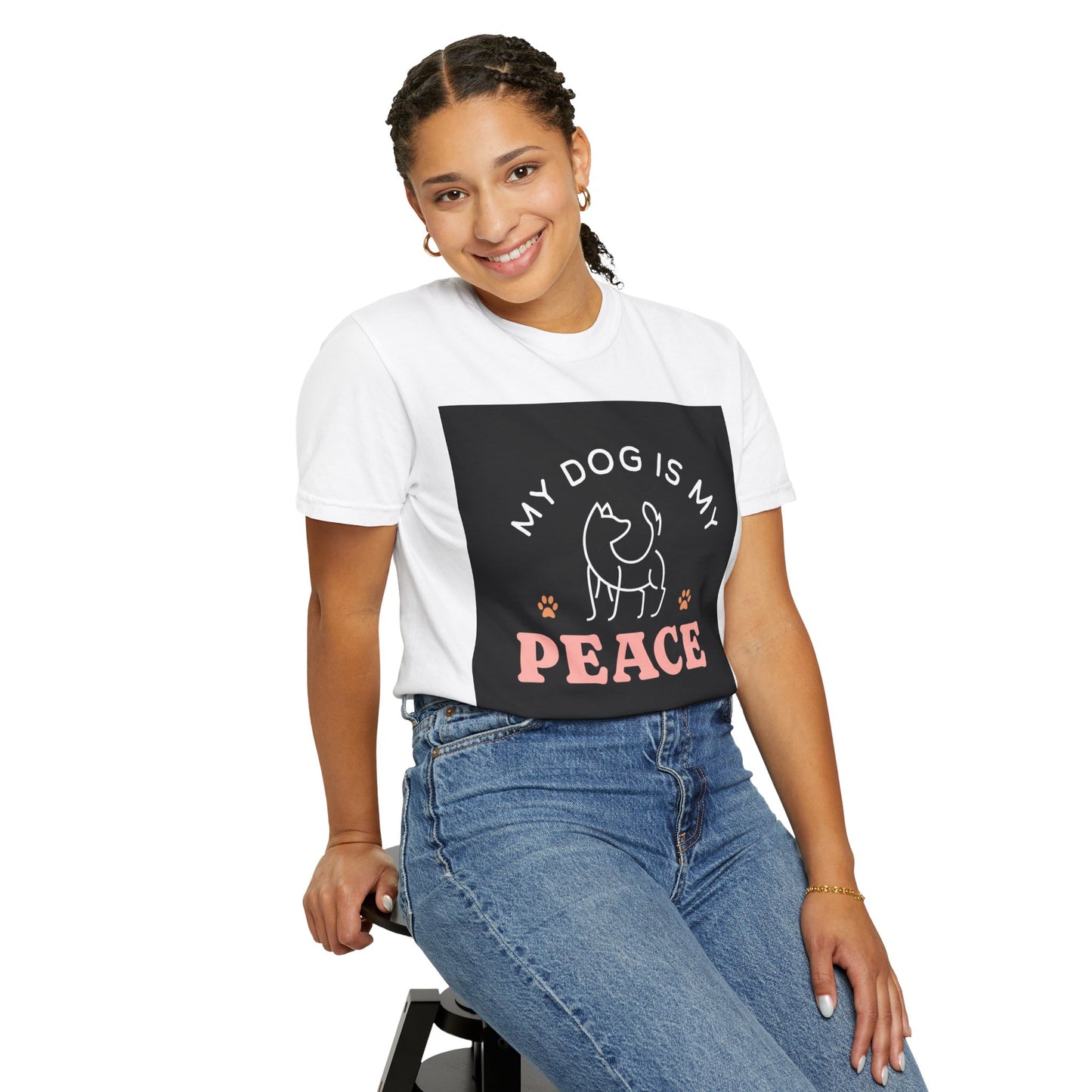 Unisex Dog Lover T-Shirt - "My Dog is My Peace"