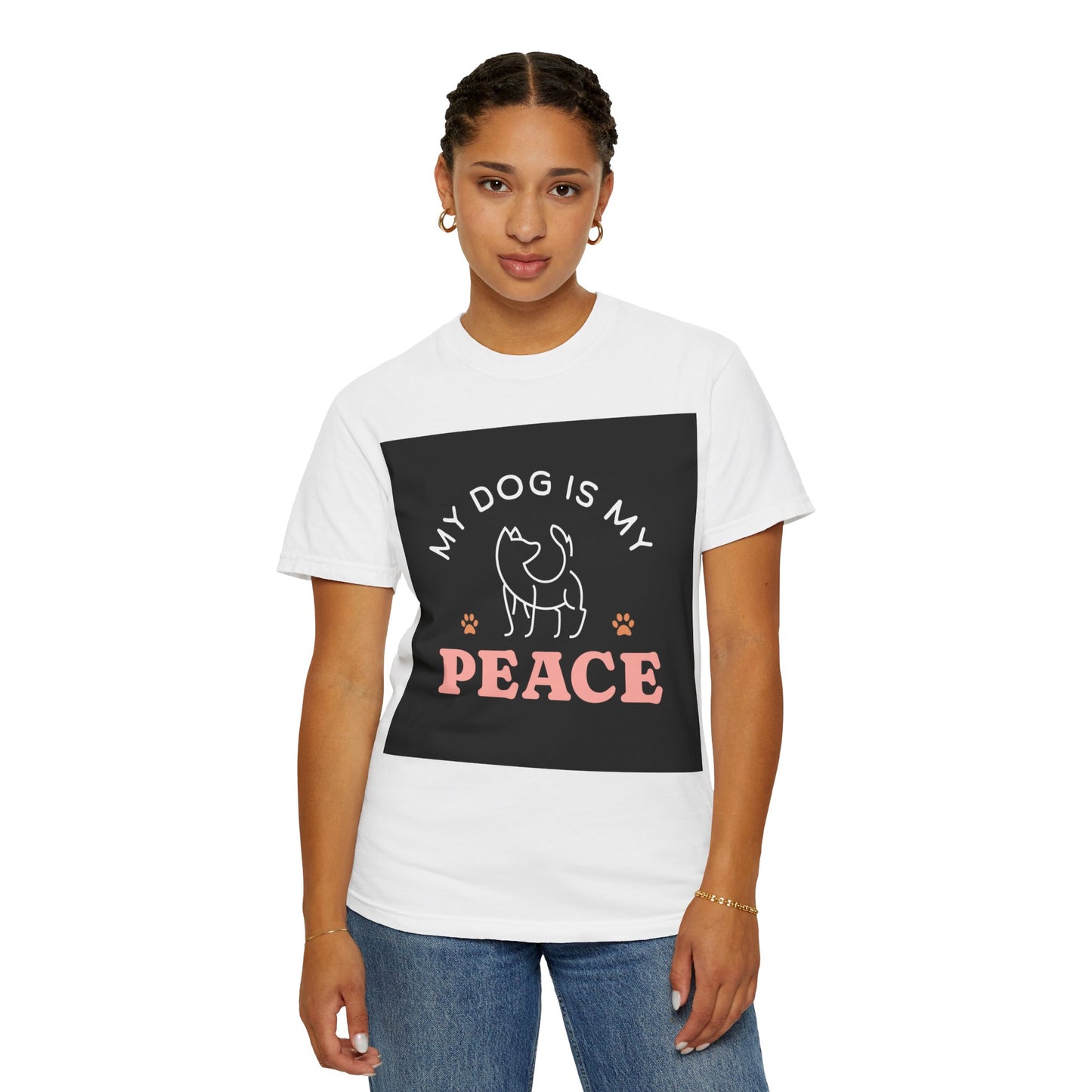 Unisex Dog Lover T-Shirt - "My Dog is My Peace"