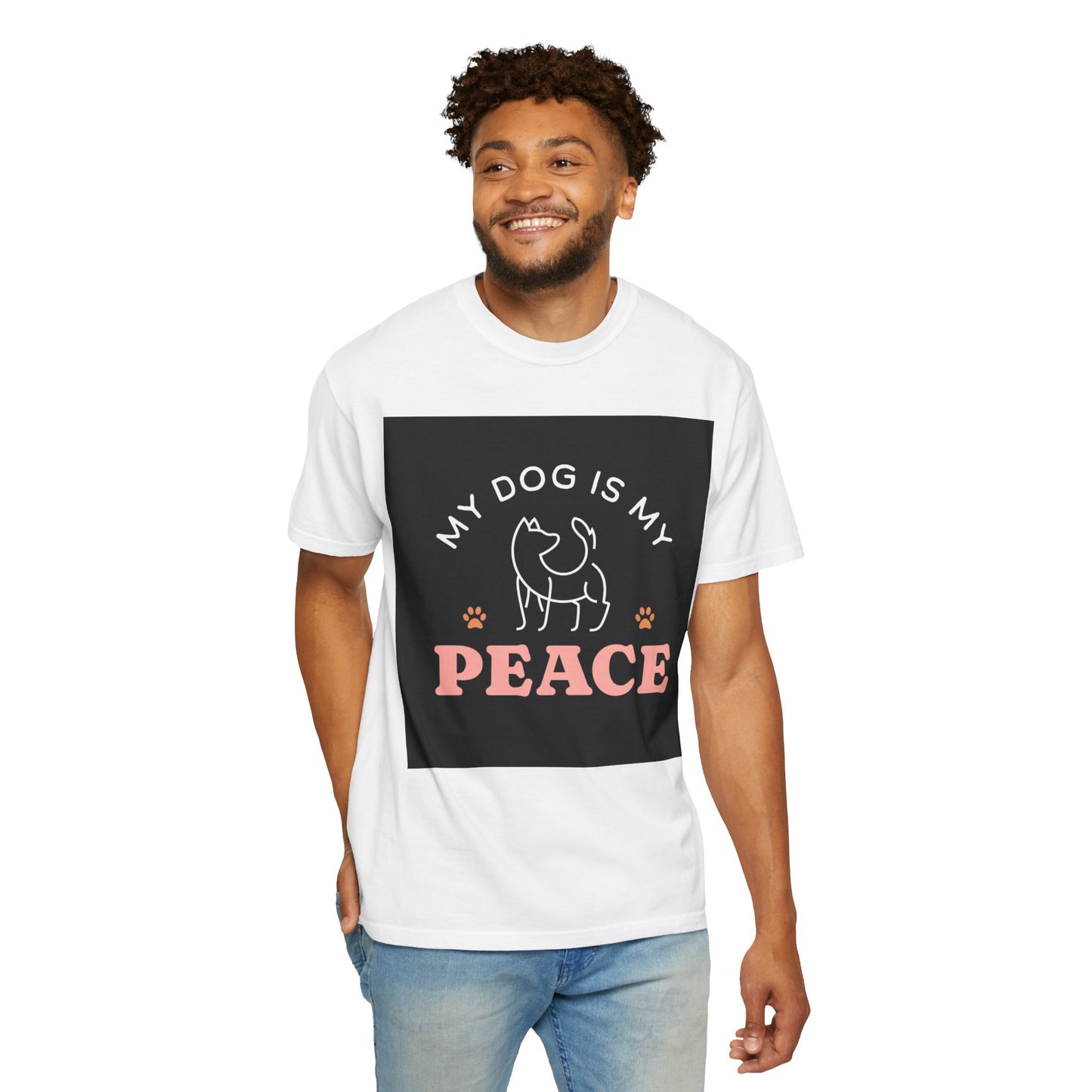 Unisex Dog Lover T-Shirt - "My Dog is My Peace"