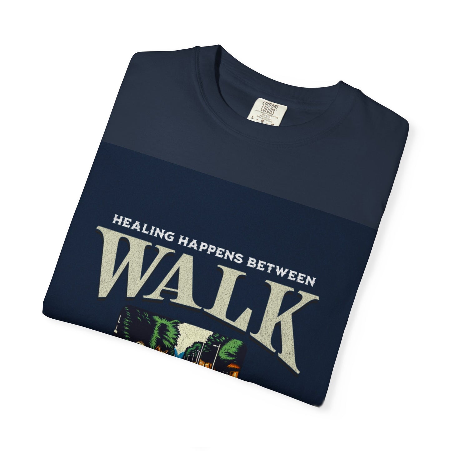 Healing Happens Walk Wags Unisex T-Shirt - Casual Graphic Tee for Animal Lovers