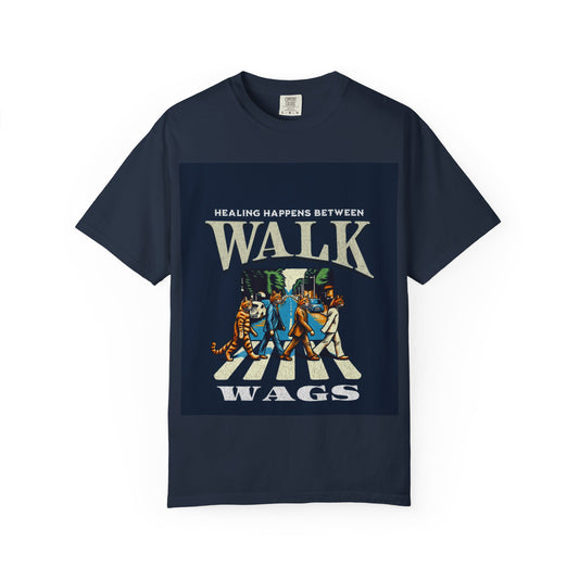 Healing Happens Walk Wags Unisex T-Shirt - Casual Graphic Tee for Animal Lovers