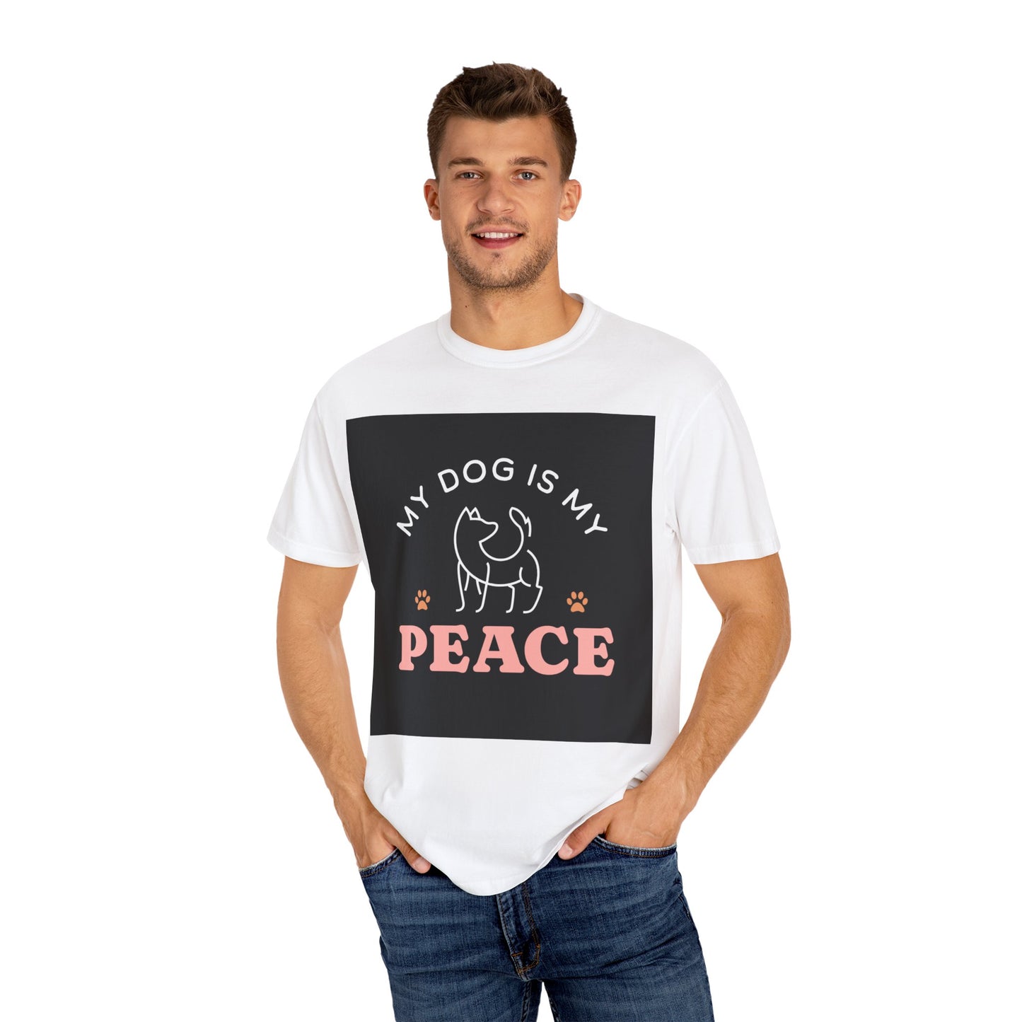 Unisex Dog Lover T-Shirt - "My Dog is My Peace"