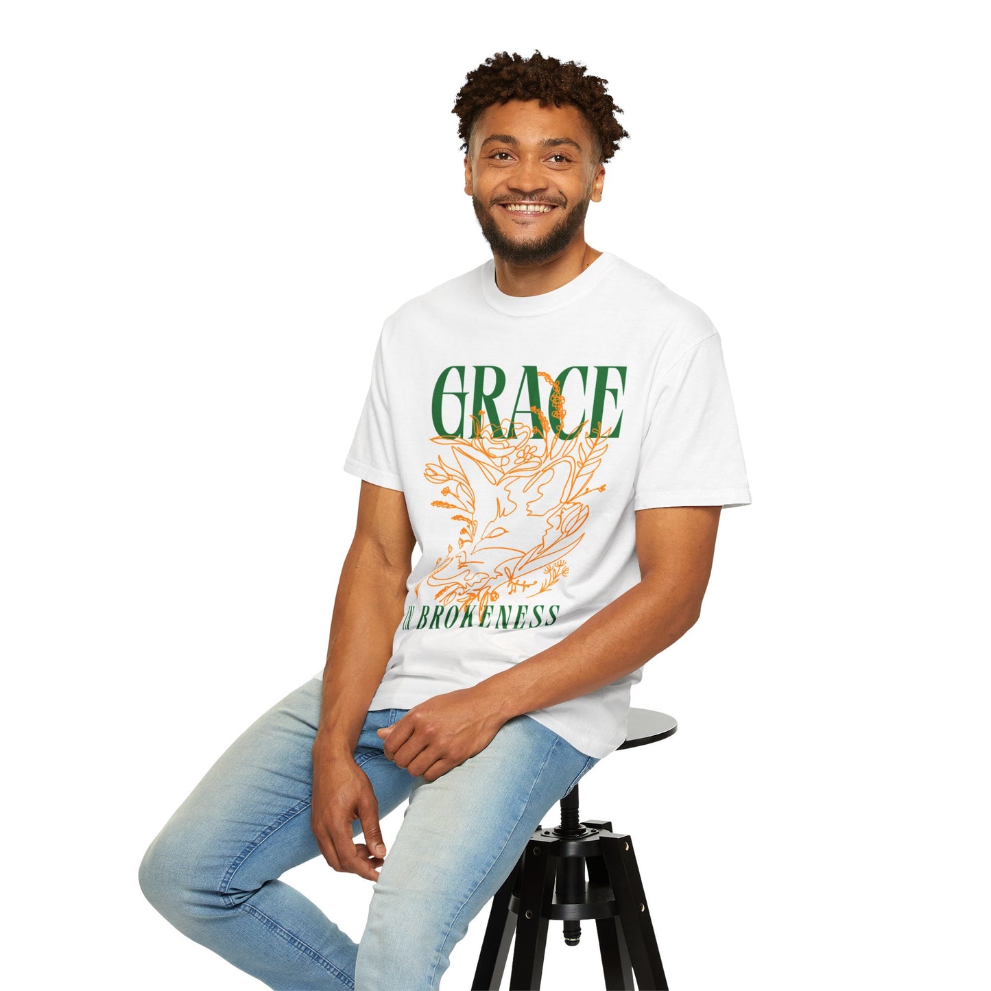 Grace in Brokenness Unisex Garment-Dyed T-Shirt | Inspirational Tee for Everyday Comfort