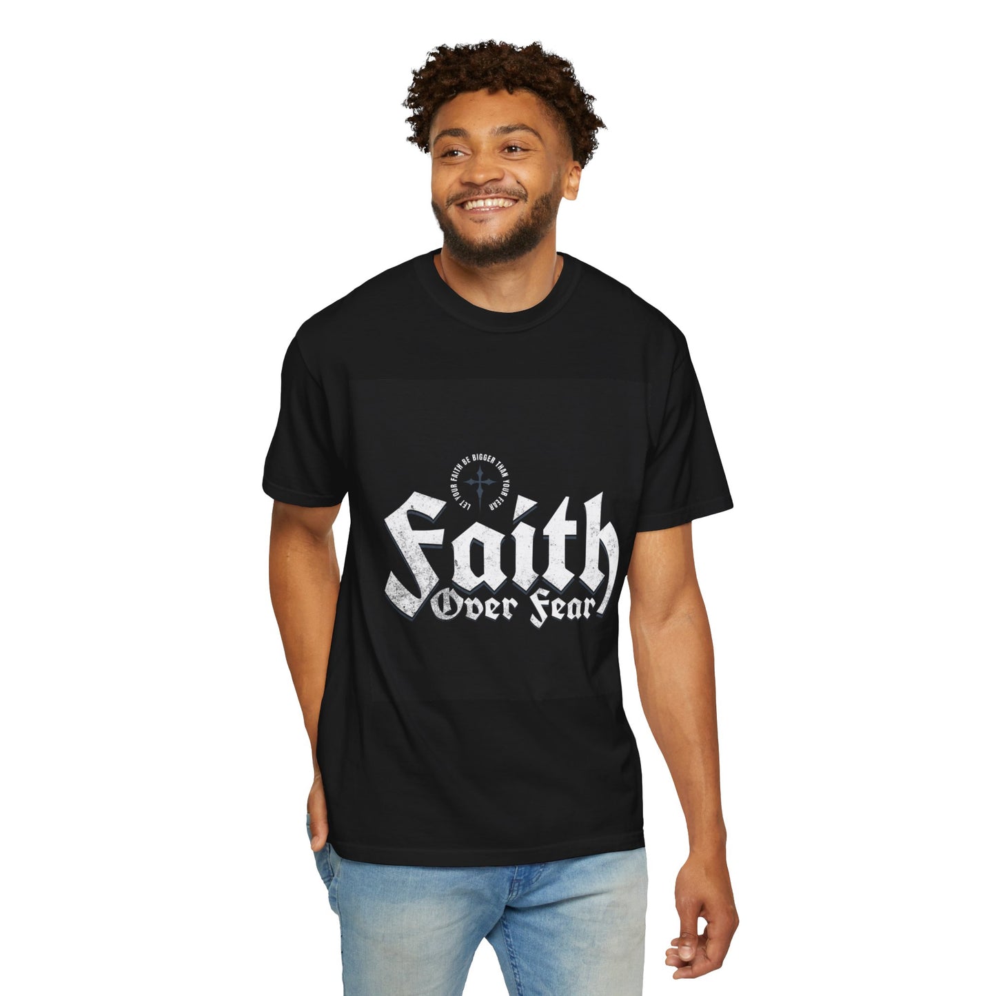 Faith Over Fear Unisex Garment-Dyed T-Shirt - Inspirational Tee for Comfort and Confidence
