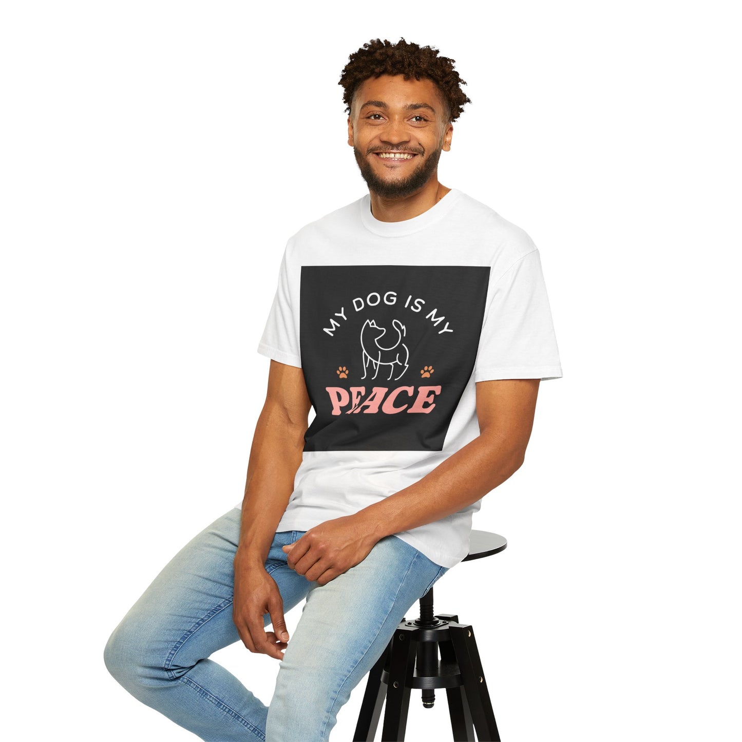 Unisex Dog Lover T-Shirt - "My Dog is My Peace"