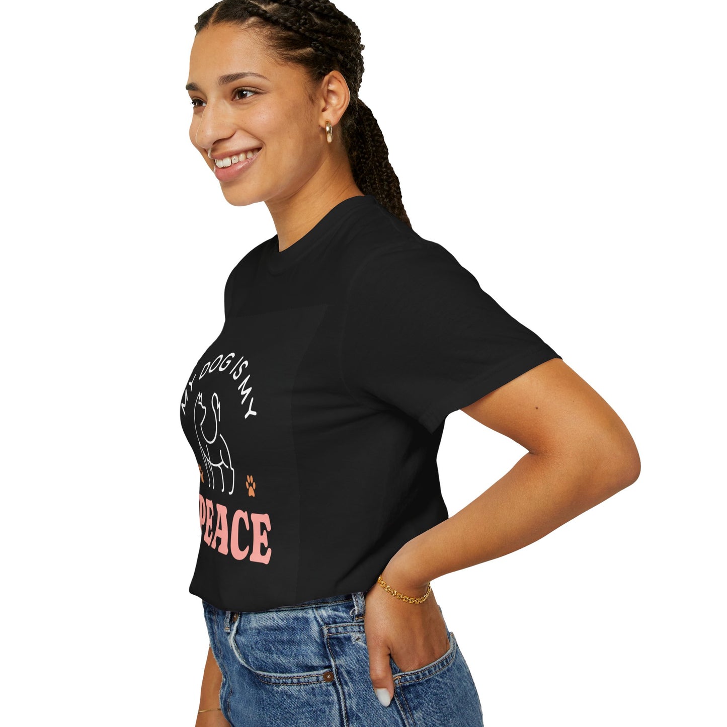 Unisex Dog Lover T-Shirt - "My Dog is My Peace"
