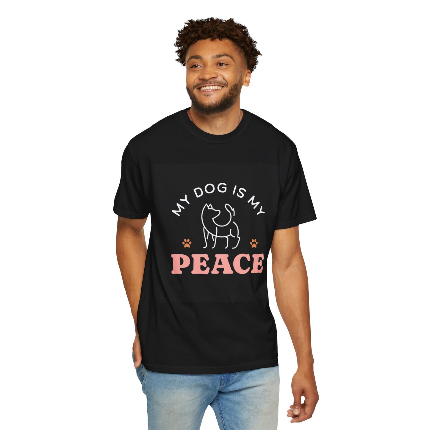Unisex Dog Lover T-Shirt - "My Dog is My Peace"