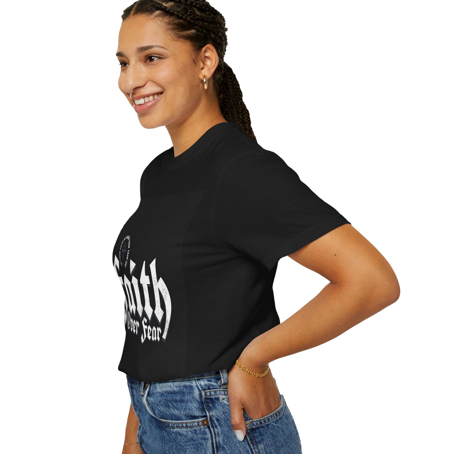 Faith Over Fear Unisex Garment-Dyed T-Shirt - Inspirational Tee for Comfort and Confidence