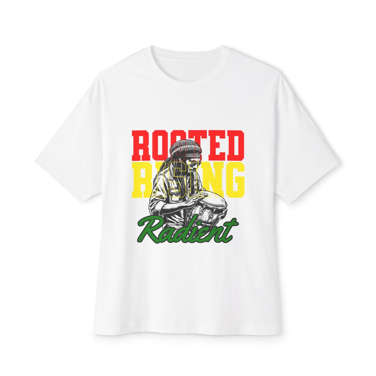 Oversized Tee - Rooted Rising Radient Design