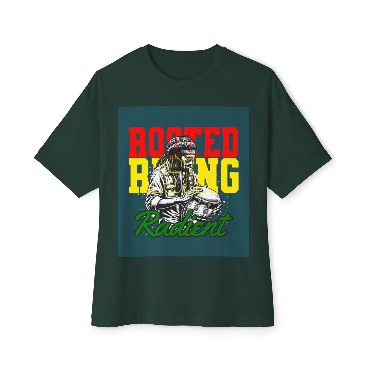Oversized Tee - Rooted Rising Radient Design