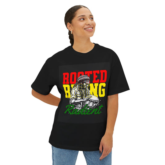 Oversized Tee - Rooted Rising Radient Design