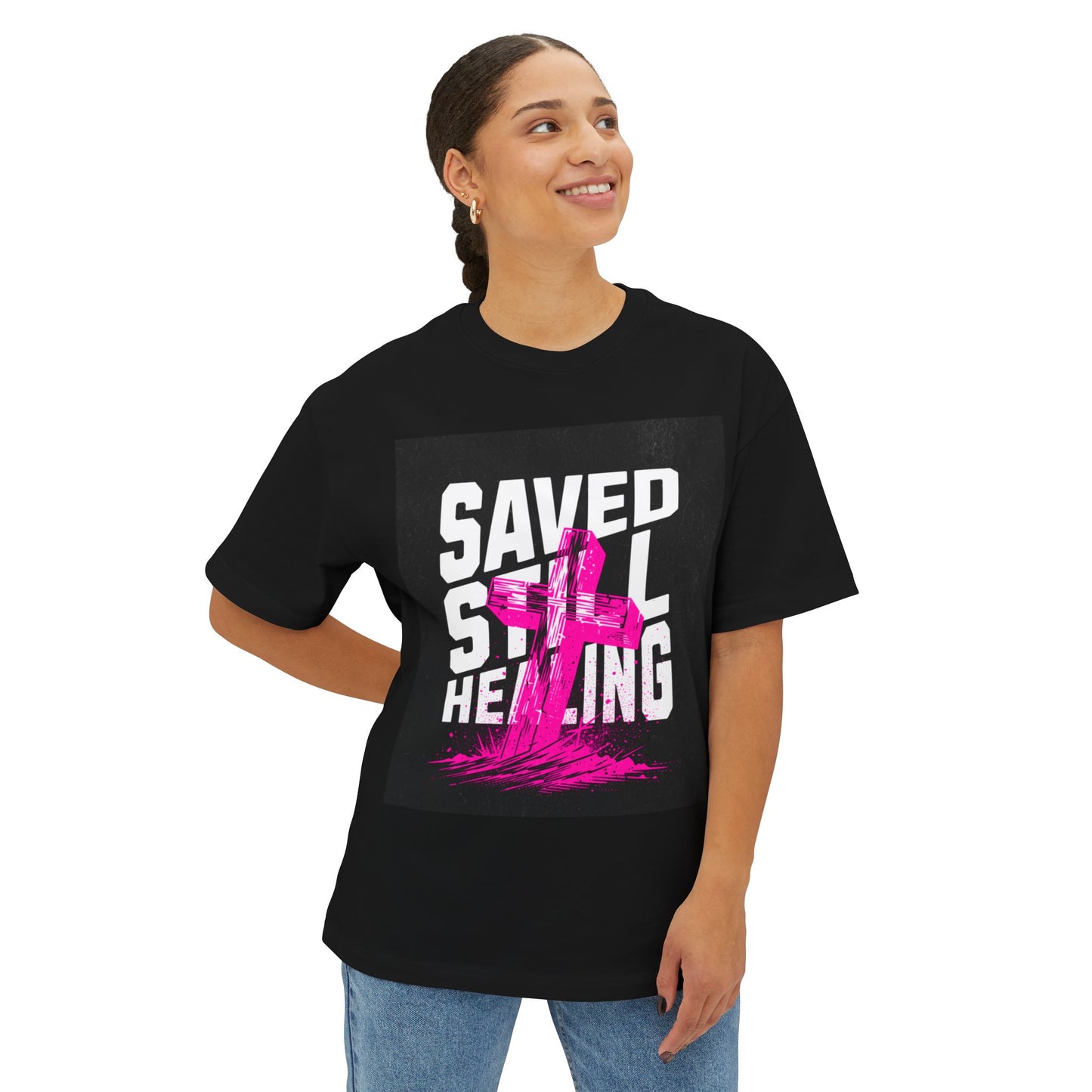 Saved, Still Healing – Christian Healing T-Shirt for Women | Faith & Self-Growth Apparel