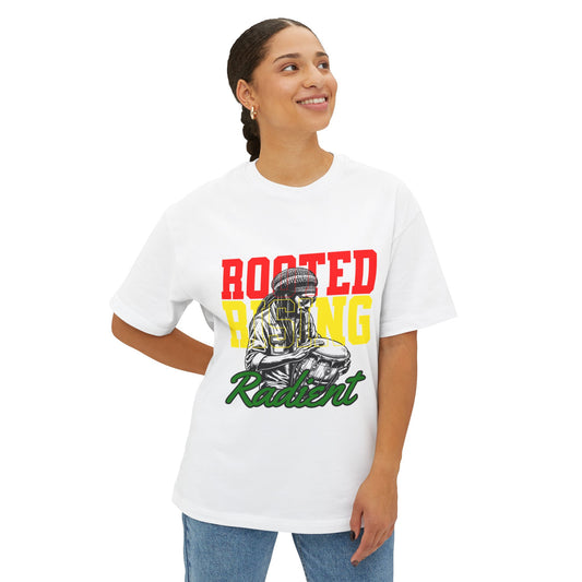 Oversized Tee - Rooted Rising Radient Design