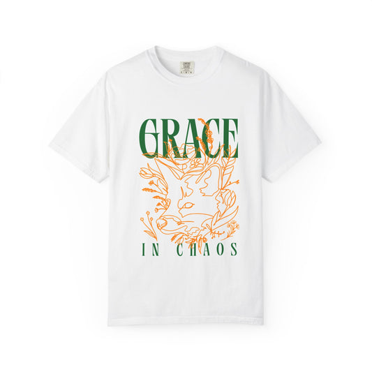 Grace in Chaos Unisex T-Shirt - Vintage Style Garment-Dyed Tee