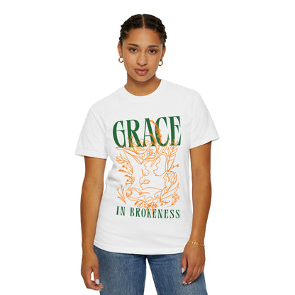 Grace in Brokenness Unisex Garment-Dyed T-Shirt | Inspirational Tee for Everyday Comfort